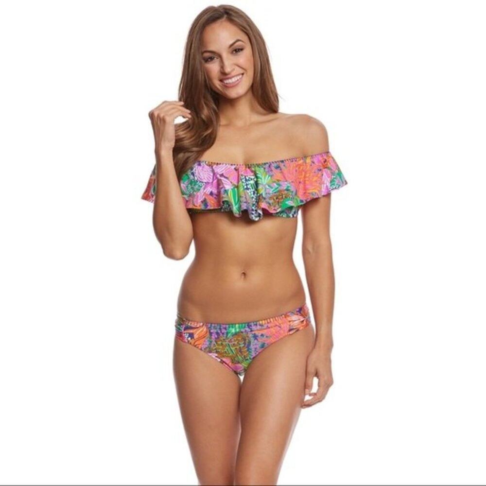 Trina Turk Tropic Escape Bandeau Bikini‎ Top NWT - Picture 4 of 8